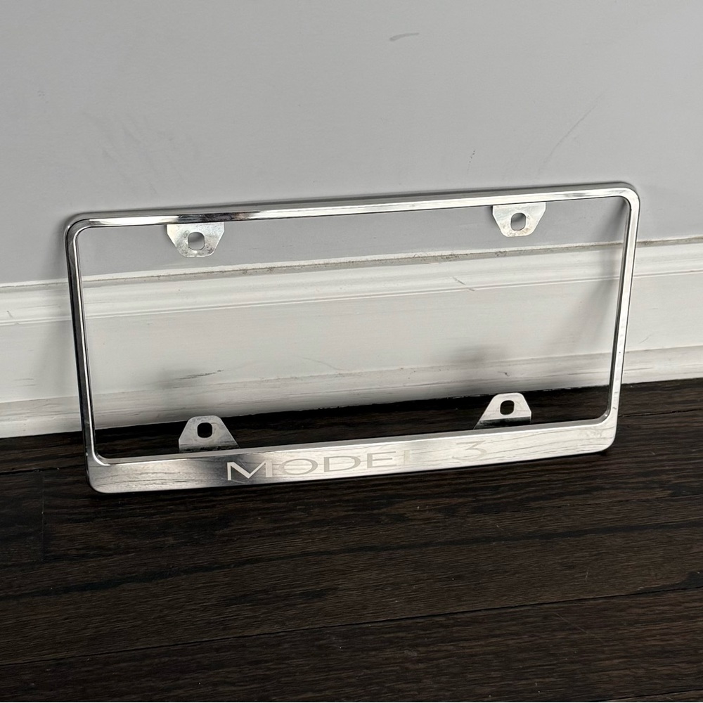 Tesla Model 3 Chrome License Plate Frame
